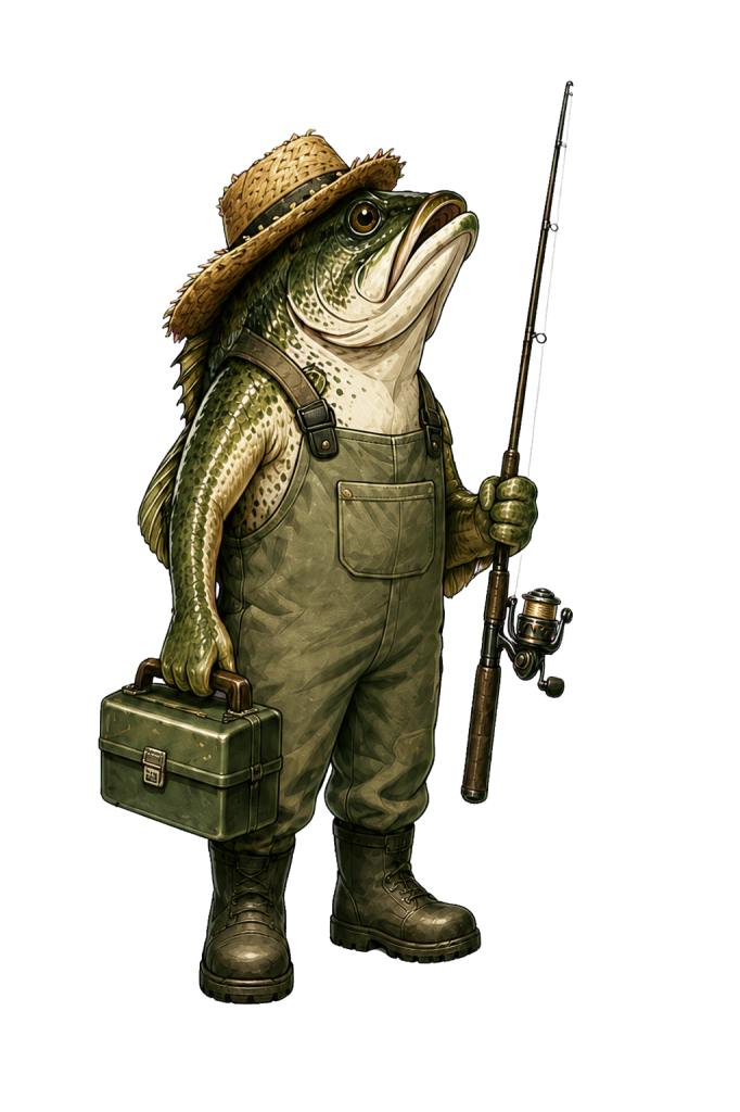 FishXP Rookie bass mascot